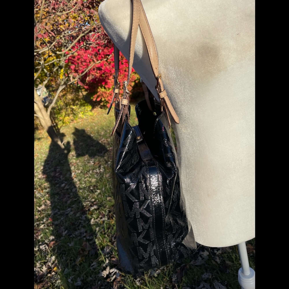 Michael Michael Kors Monogram Pattern Embossed Gr… - image 4